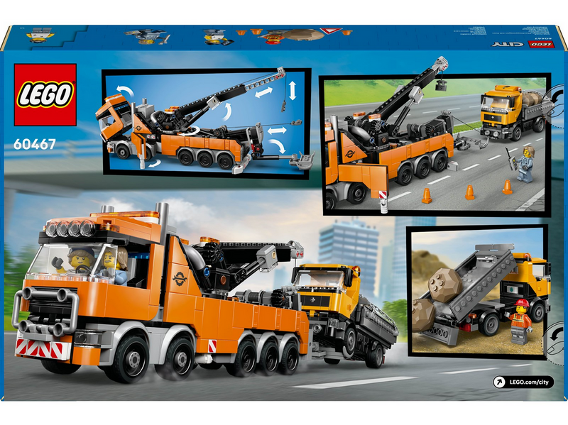 LEGO City 60467 Schwerlast-Abschleppwagen mit Kran