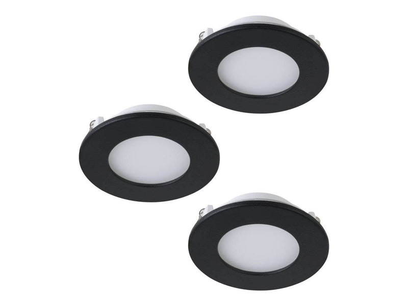 EGLO FUEVA-Z recessed spot Ø85 mm black 3-pack