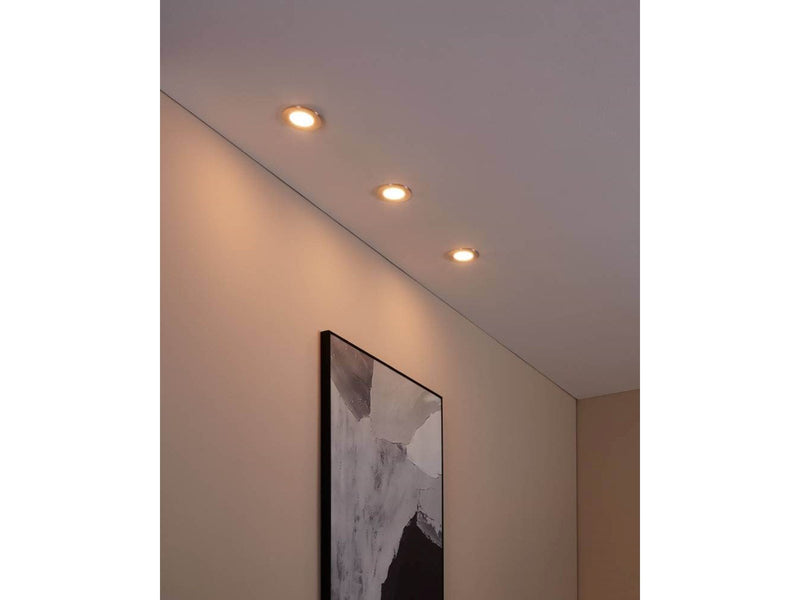 EGLO FUEVA-Z recessed spotlight Ø85 mm satin nickel 3-pack