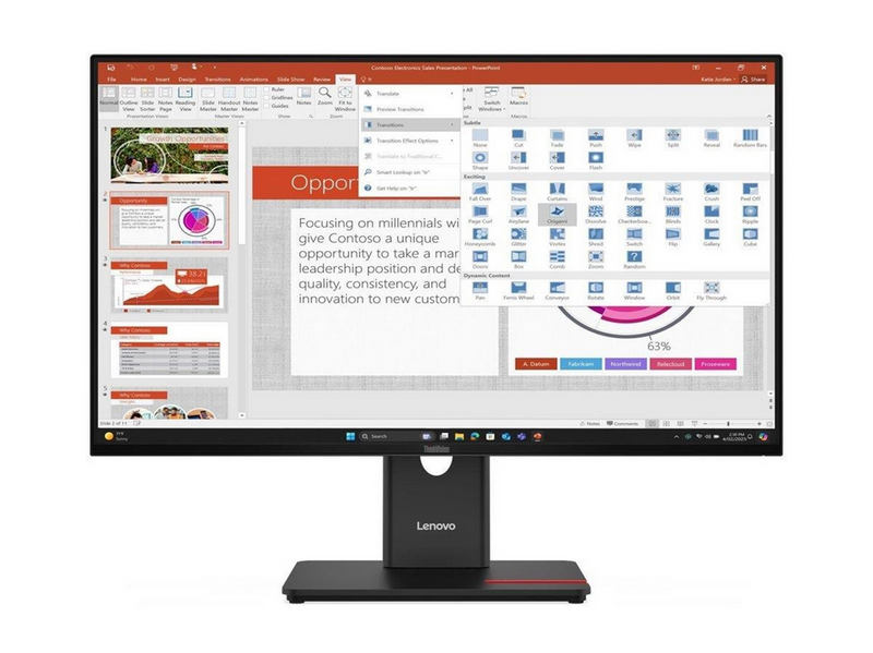 27" Lenovo ThinkVision T27-40 - 1920x1080 (FHD) - 120Hz - IPS - 15W USB-C