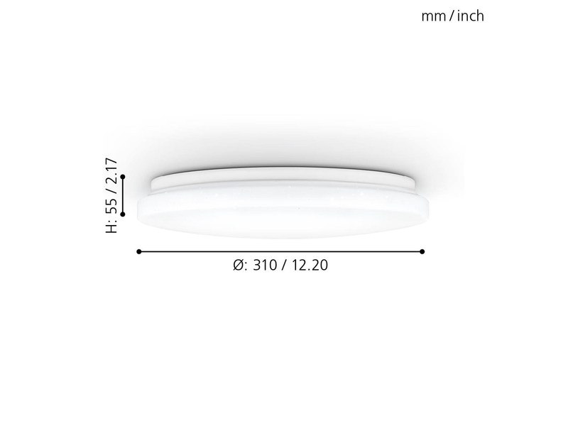 EGLO POGLIOLA-S Wand- / Deckenleuchte, weiss