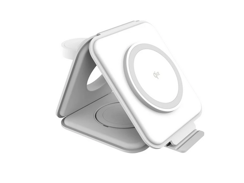 j5create Qi2 3-in-1 Magnetic Travel Wireless Charging Station