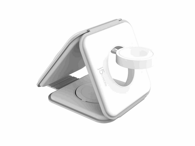 j5create Qi2 3-in-1 Magnetic Travel Wireless Charging Station