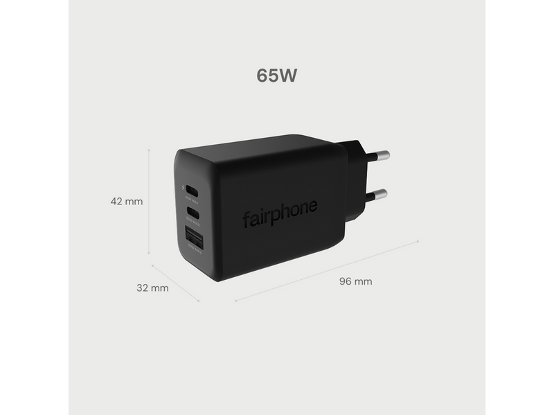 Fairphone 65W Triple-Port Fast Charger