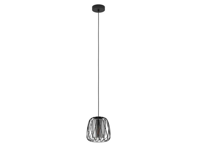 EGLO FLORESTA Hängeleuchte, schwarz-transparent