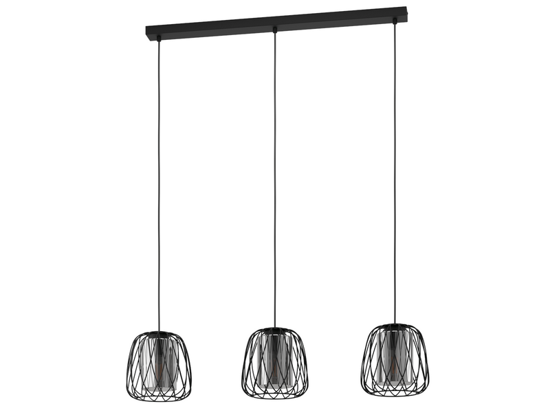 EGLO FLORESTA Hängeleuchte, schwarz-transparent