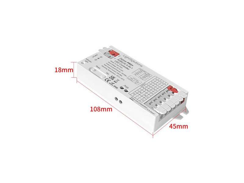 Light Solutions ZigBee Pro+ RGBCW 5-in-1 LED Controller - 12/24V