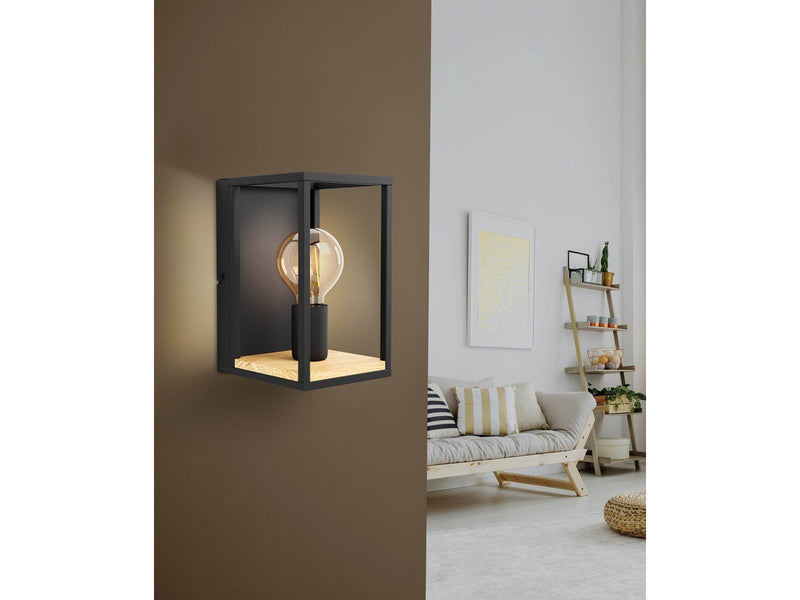 EGLO LIBERTAD Wandleuchte, schwarz, braun