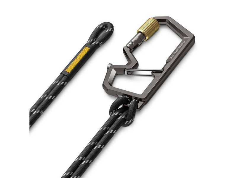 Spigen Carabiner With Key Ring 2nd Gen 1 Pack - gunmetal