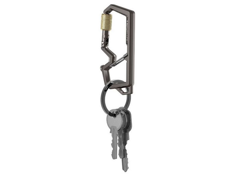 Spigen Carabiner With Key Ring 2nd Gen 1 Pack - gunmetal