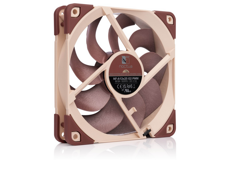 Noctua NF-A12x25 G2 PWM - Gehäuselüfter - 120mm - Braun - 22 dBA