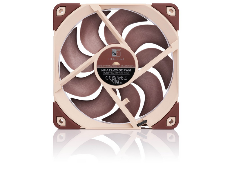 Noctua NF-A12x25 G2 PWM - Gehäuselüfter - 120mm - Braun - 22 dBA