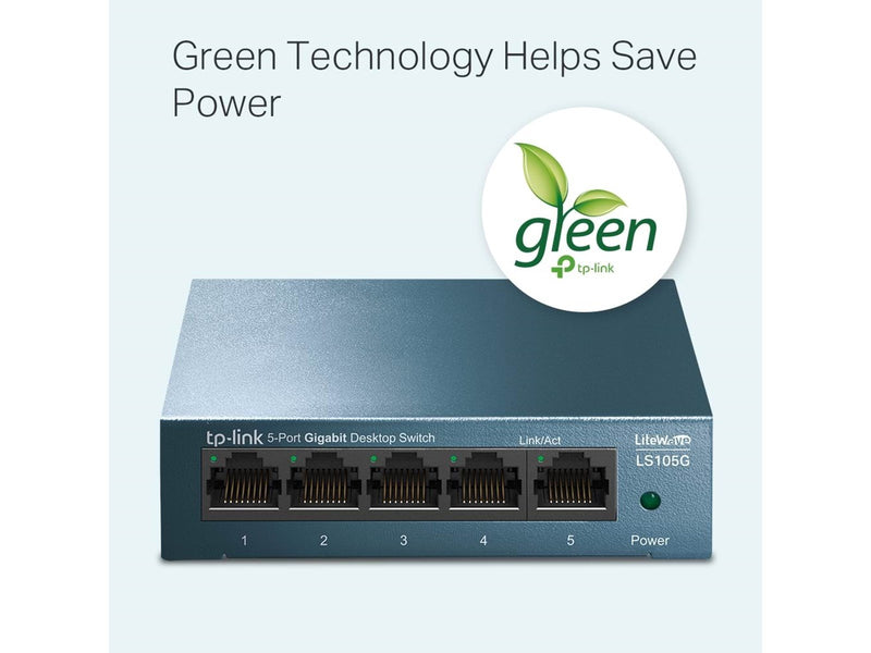 TP-Link LS105G 5-Port 10/100/1000Mbps Desktop Network Switch