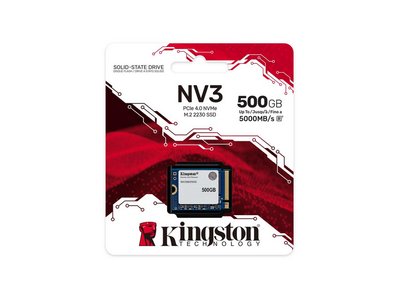 Kingston NV3 SSD - 500GB - PCIe 4.0 - M.2 2230