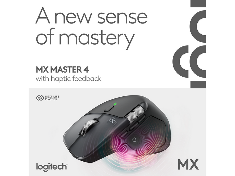 Logitech MX Master 4 (Off-White) - Ergonomische Maus (Weiß)