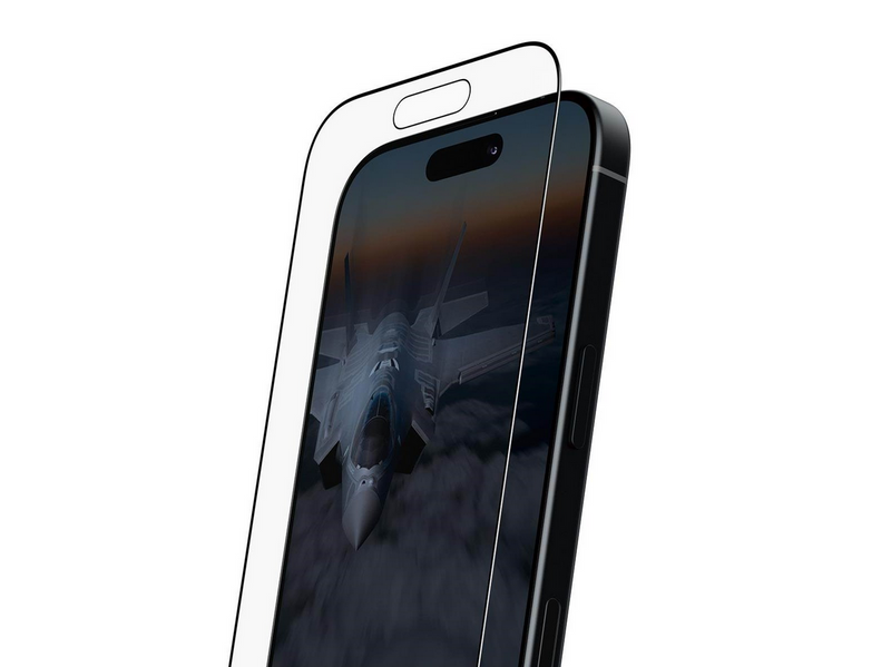 PanzerGlass Stealth Screen Protector w. Black Frame iPhone 17 | iPhone 16 Pro | Ultra-Wide Fit w. FASTFIT IN-A-BOX