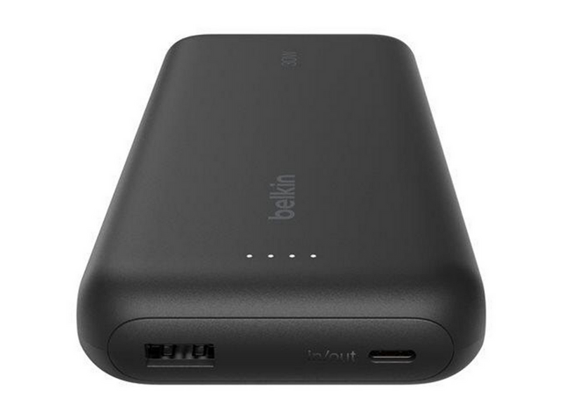Belkin BoostCharge power bank - with integrated cable - 2 x USB-C USB - 30 Watt - 20000 mAh