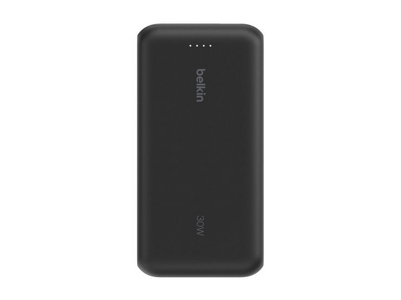 Belkin BoostCharge power bank - with integrated cable - 2 x USB-C USB - 30 Watt - 20000 mAh