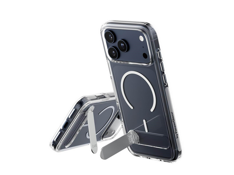 CARE by PanzerGlass Feature Case Transparent w. Kickstand & MagSafe iPhone 17 Pro Max
