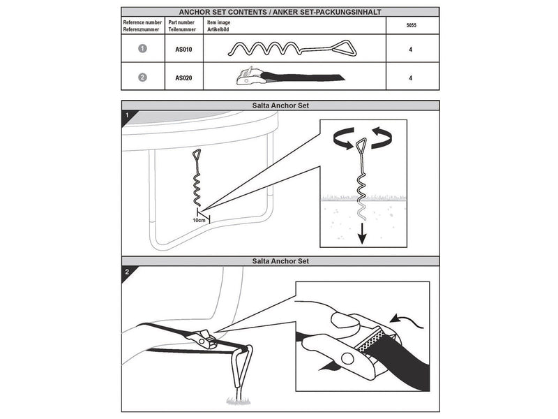 Salta anchorset for trampoline (4 pcs)