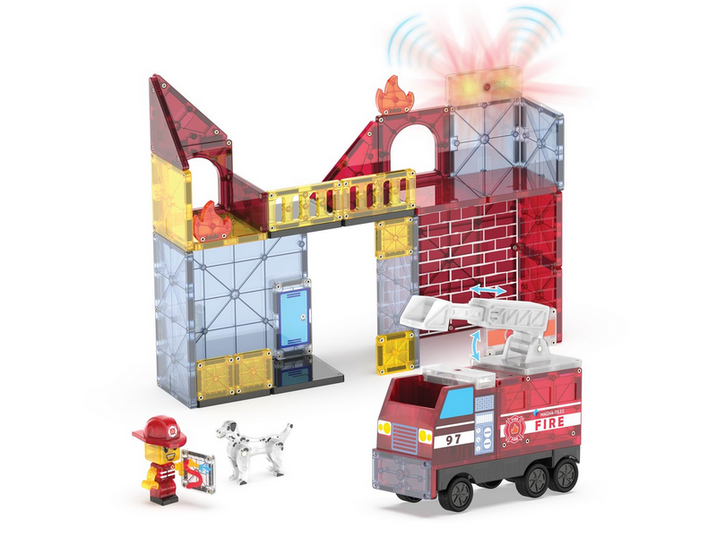 Magna-Tiles Fire Station