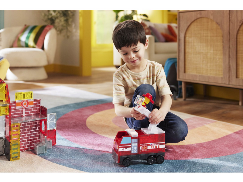 Magna-Tiles Fire Station