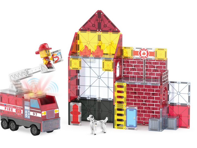 Magna-Tiles Fire Station