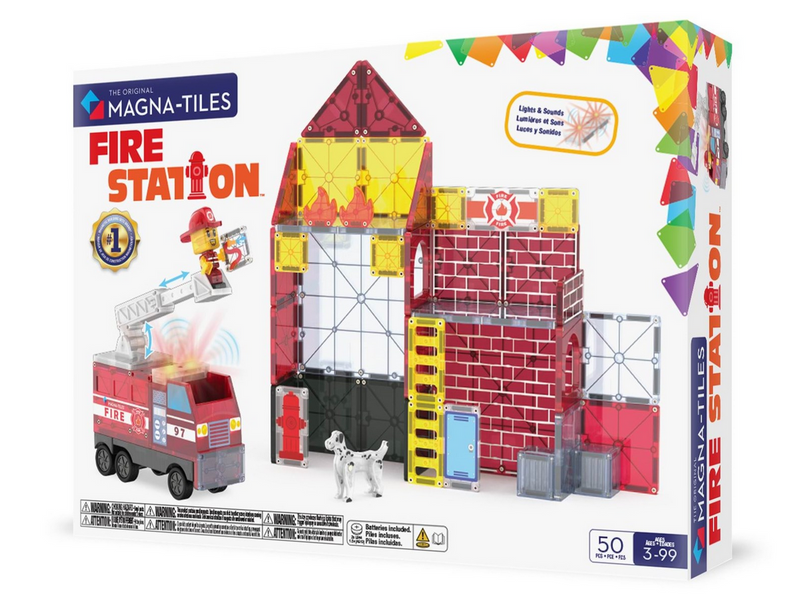 Magna-Tiles Fire Station