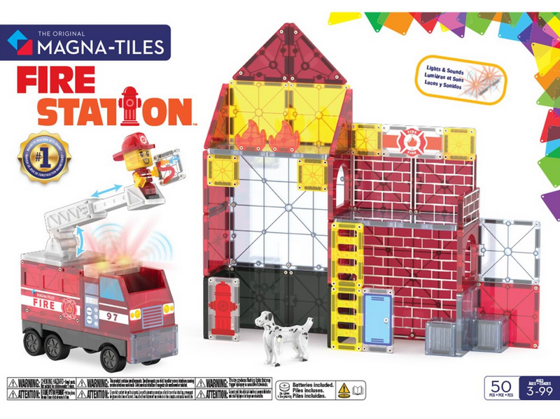 Magna-Tiles Fire Station