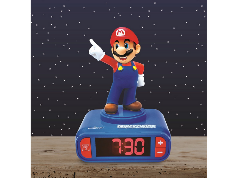 Mario Digital Alarm Clock with 3D Super Figure Lights and Sounds