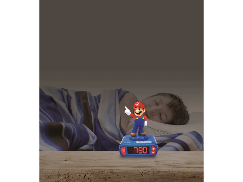 Mario Digital Alarm Clock with 3D Super Figure Lights and Sounds