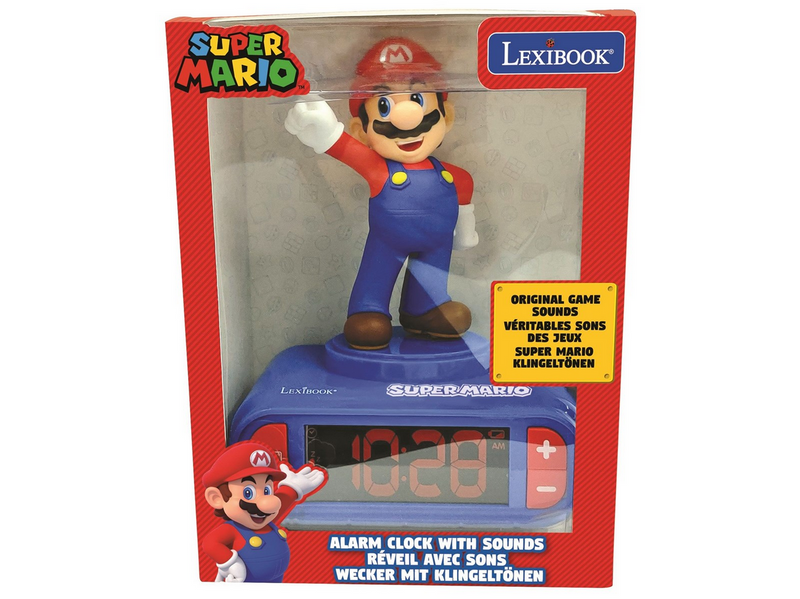 Mario Digital Alarm Clock with 3D Super Figure Lights and Sounds