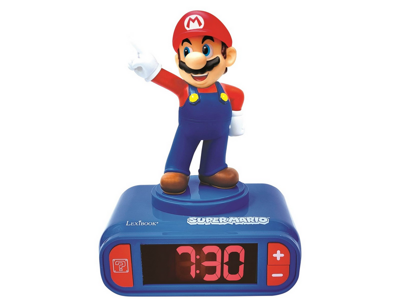 Mario Digital Alarm Clock with 3D Super Figure Lights and Sounds