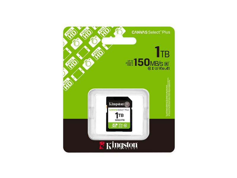 Kingston Canvas Select Plus Gen3 SDXC - 150MB/s - 1TB