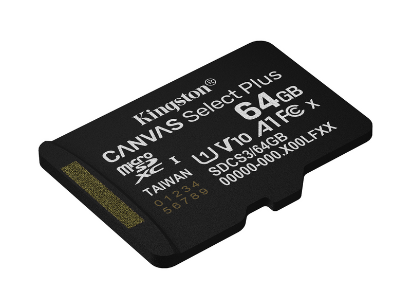 Kingston Canvas Select Plus Gen3 MicroSD/SD - 100MB/s - 64GB