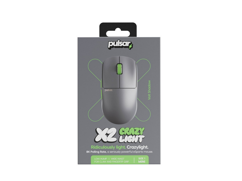 Pulsar X2 CrazyLight Wireless (Volt Shadow) - Gaming Maus (Grau)