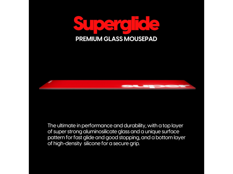 Pulsar Superglide Glas-Mauspad V2 - 2XL - Rot