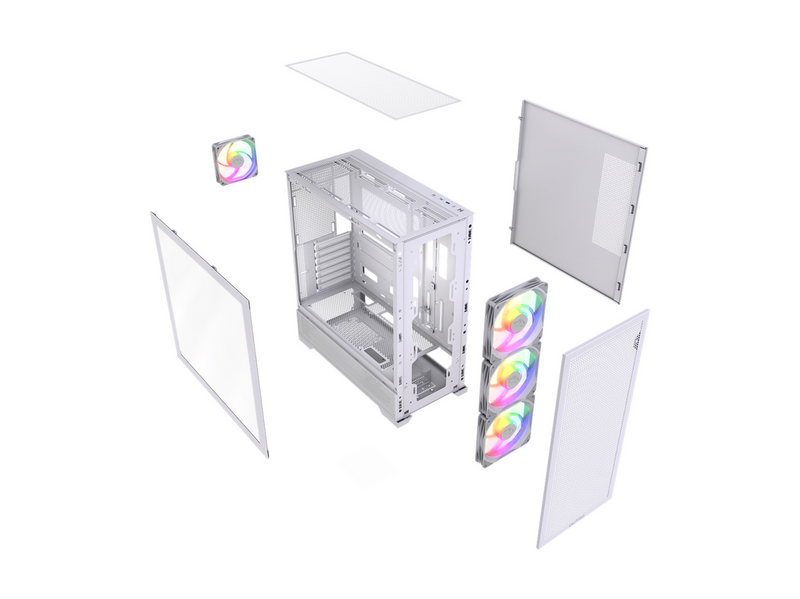 DUTZO C740 Airflow ARGB - Gehäuse - Miditower - Weiß