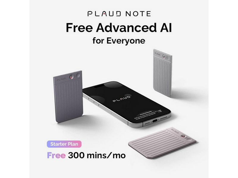 PLAUD NOTE - 64 GB - AI Note Taker - Black