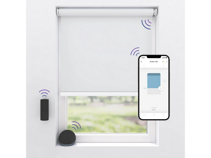 MotionBlinds Wireless Electric Black-Out Rollerblind 150x190cm - White
