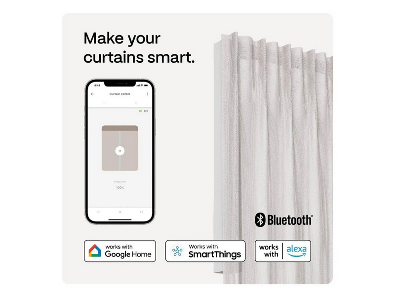 MotionBlinds Smart Curtain Rail Central opening 200cm