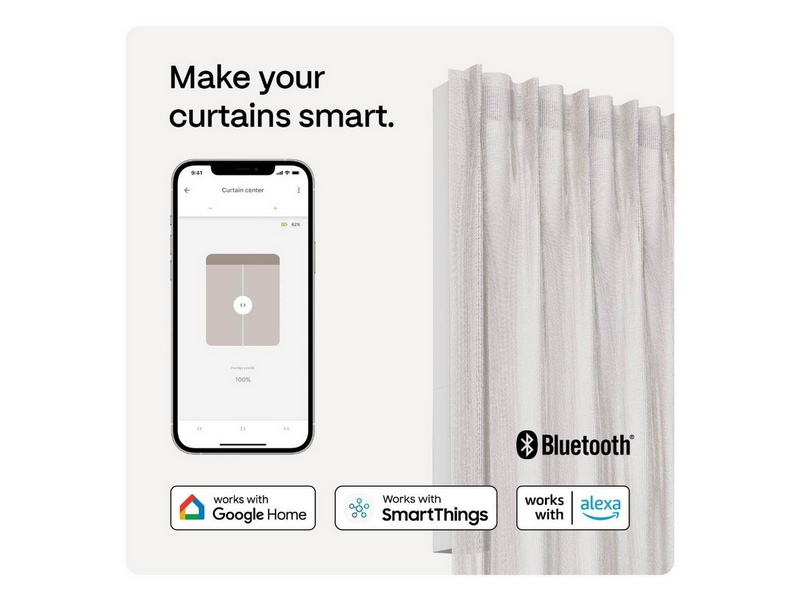 MotionBlinds Smart Curtain Rail Central opening 160cm