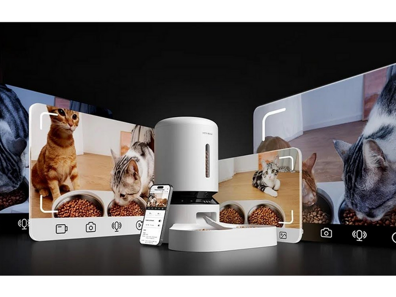 Petlibro Granary Camera Food Dispenser with Double Bowl 5L White