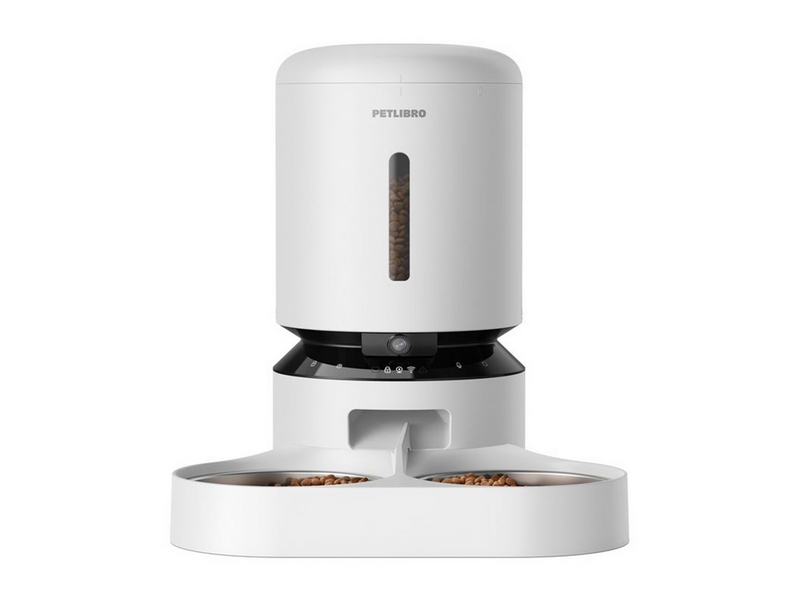 Petlibro Granary Camera Food Dispenser with Double Bowl 5L White