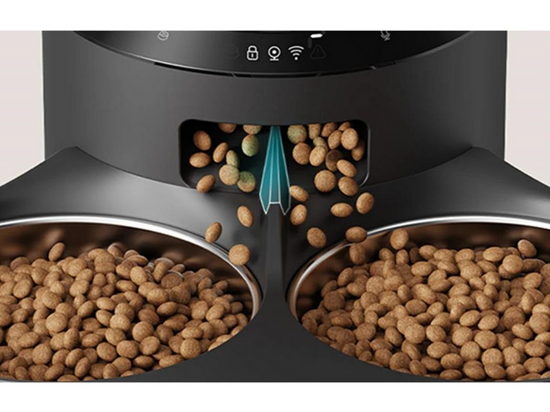 Petlibro Granary Camera Food Dispenser with Double Bowl 5L Black
