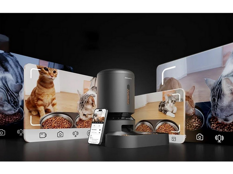 Petlibro Granary Camera Food Dispenser with Double Bowl 5L Black