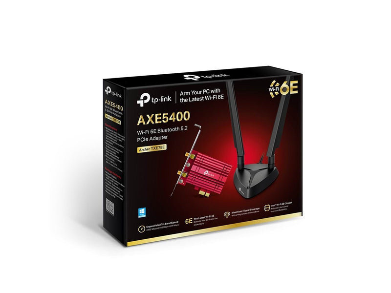 TP-Link Archer TXE75E AXE5400 Wi-Fi 6E Bluetooth 5.2 PCIe Adapter