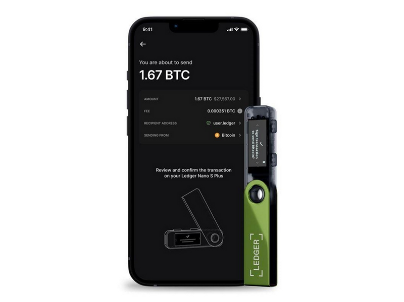 Ledger Nano S Plus Oxidate Green Crypto Hardware Wallet