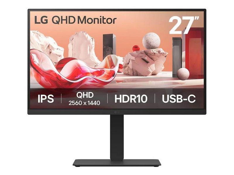 27" LG 27BA75QB-B - 2560x1440 (QHD) - 100Hz - IPS - 65W USB-C - KVM switch