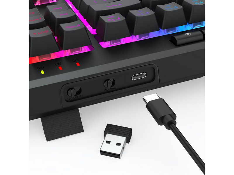 REDRAGON K516RGB-PRO SHIVA PRO 87 keyboard - Gaming Tastatur - 80% - Englisch (US) - Schwarz